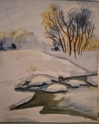 Aquarellbild gebraucht x - aquarellbild,