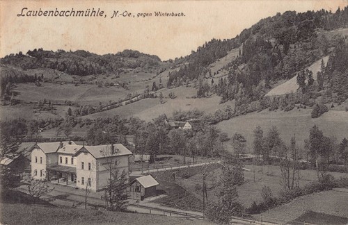 Bahnhof laubenbachmühle 1909 - bahnhof,