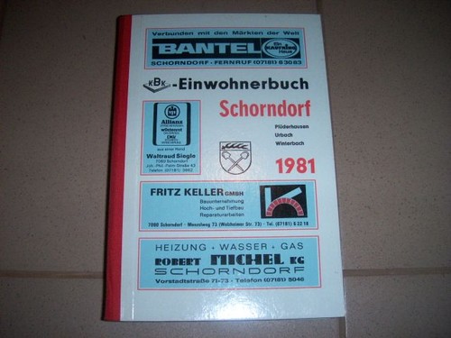 Schorndorf einwohnerbuch - schorndorf,,