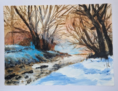 Acrylbild gebraucht 18 cm - 18,